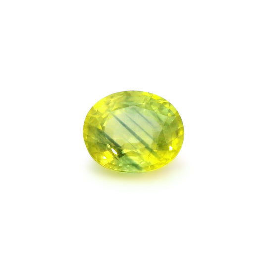 4.07ct Oval shape Bi Color Yellow and Blue Sapphire