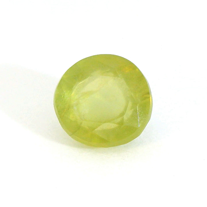 Luminous 1.508ct Round Green-Yellow Sapphire