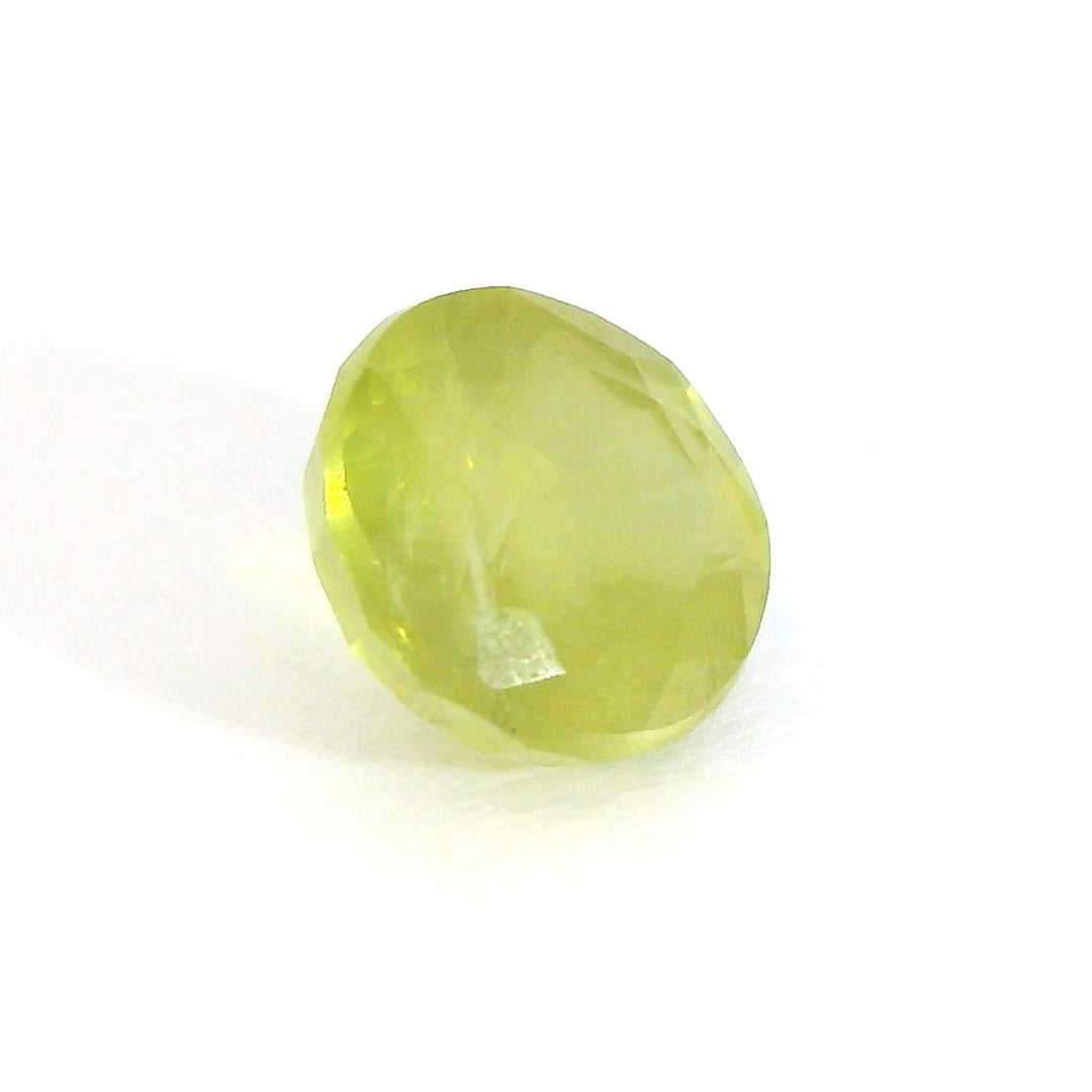 Luminous 1.508ct Round Green-Yellow Sapphire