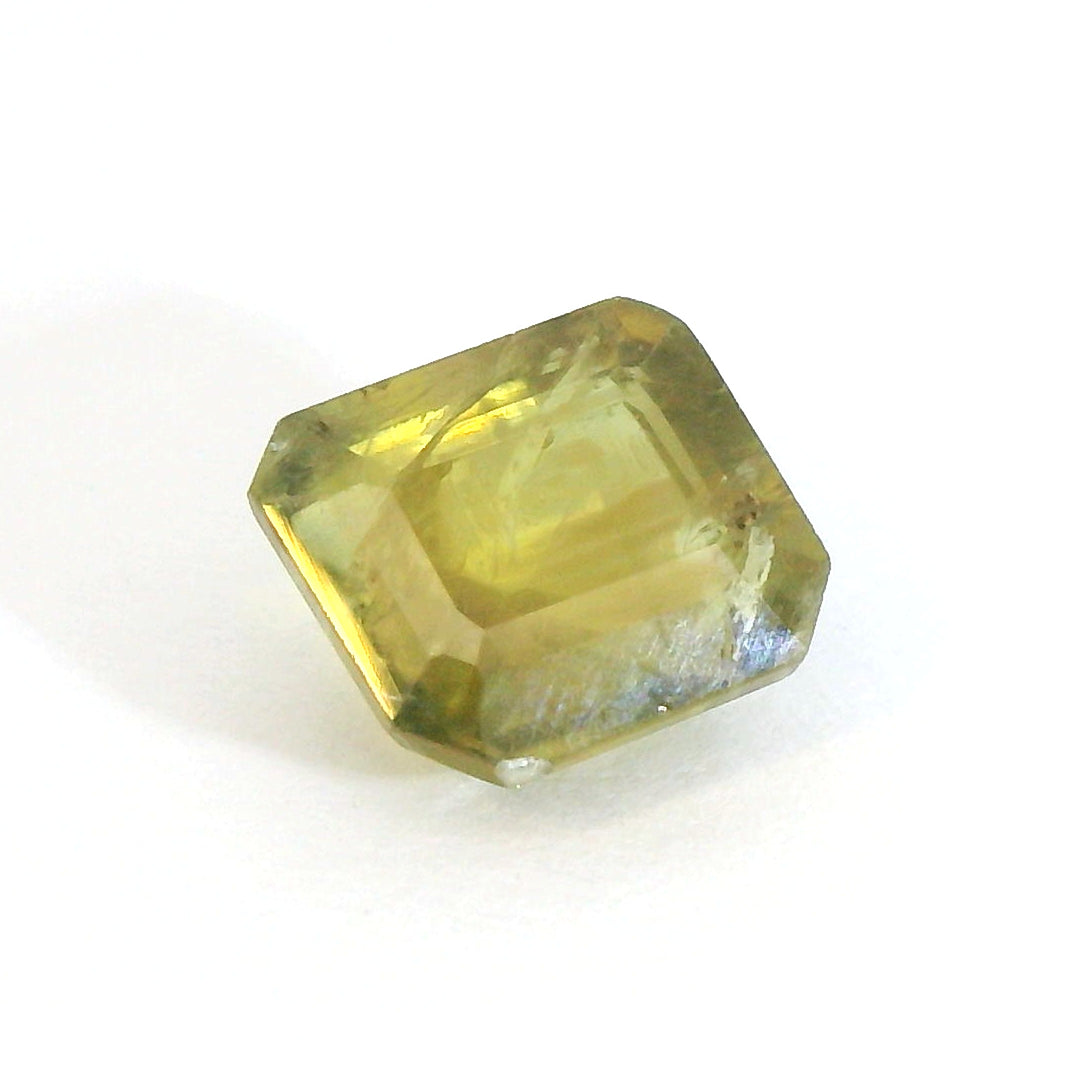 Radiant 2.705ct Emerald Cut Organic Green Sapphire