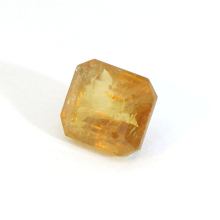 Radiant 2.902ct Emerald Cut Orange Sapphire