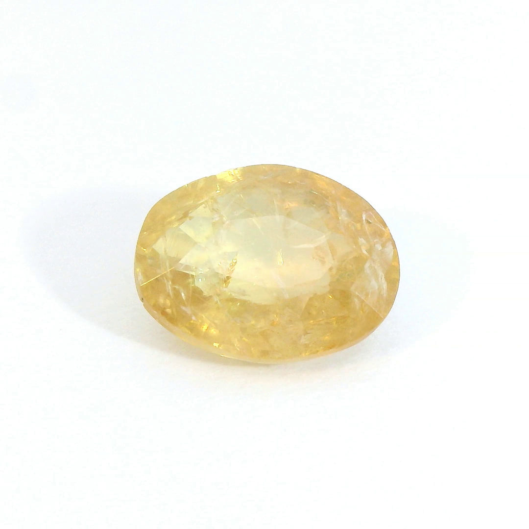 Radiant 1.931ct Oval Orangy Yellow Sapphire