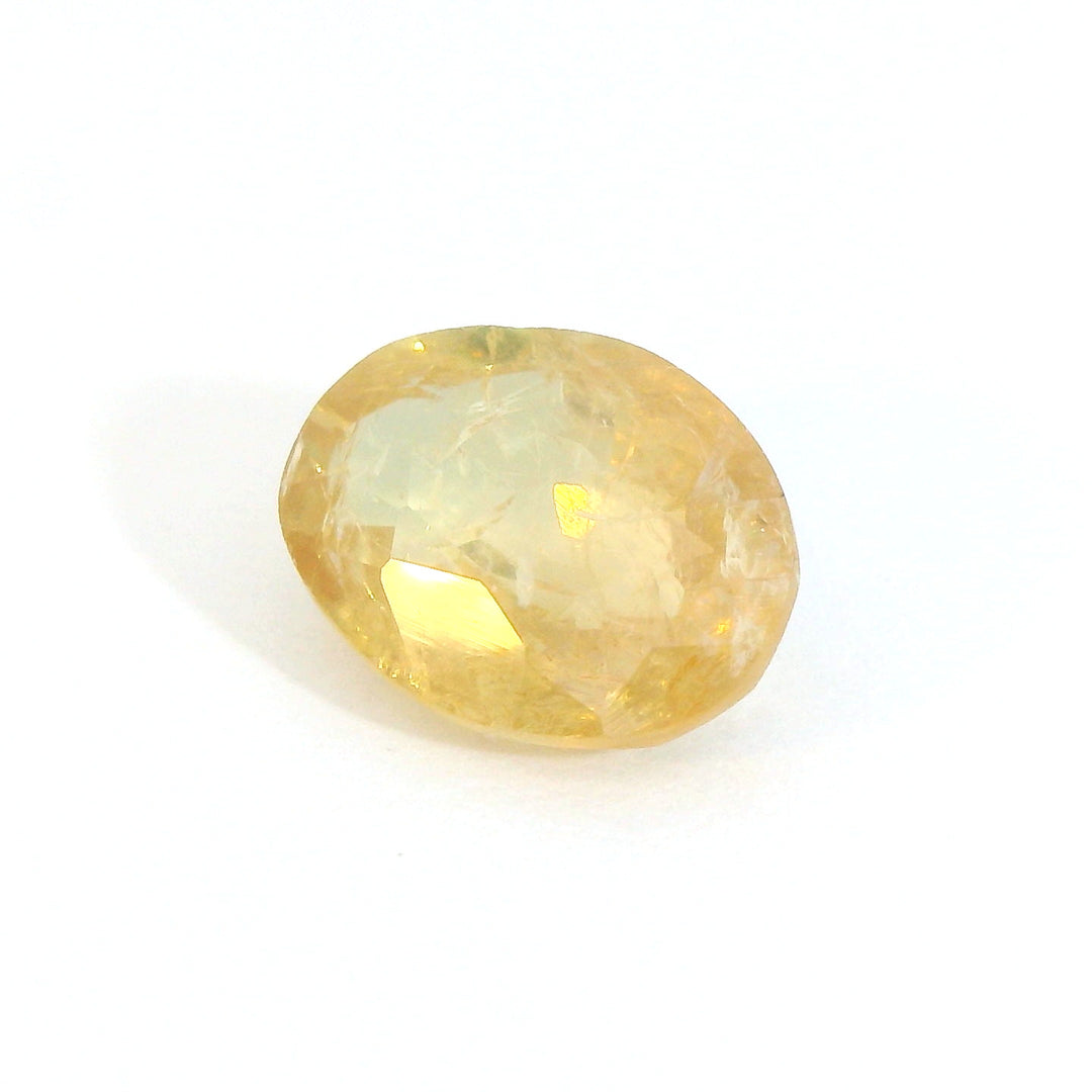 Radiant 1.931ct Oval Orangy Yellow Sapphire