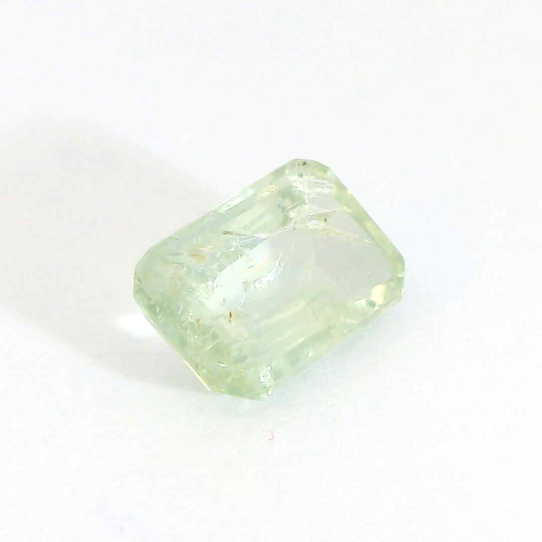 Exquisite 1.361ct Emerald Cut Light Green Sapphire