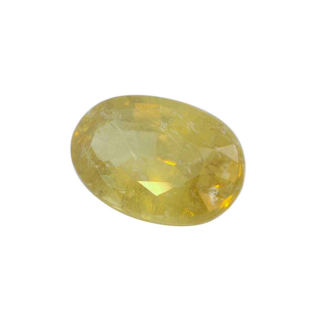 6.03ct Oval Shape Light Yellow Malawi Sapphire