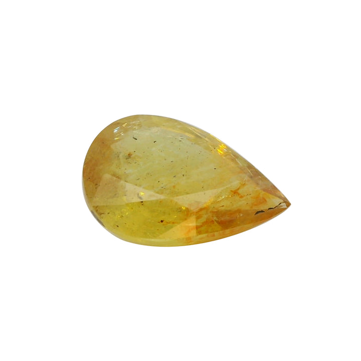 3.04ct Pear Shape Golden Yellow Malawi Sapphire