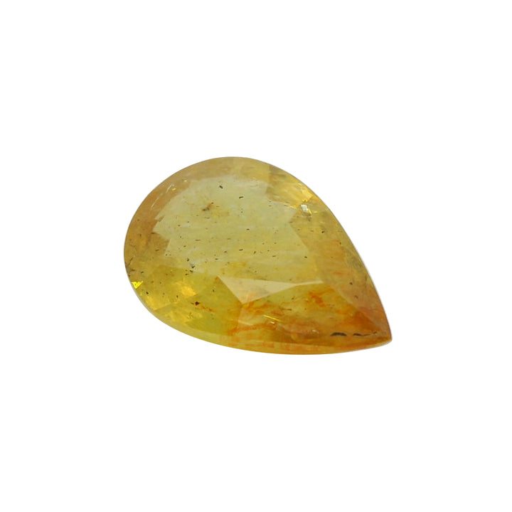 3.04ct Pear Shape Golden Yellow Malawi Sapphire