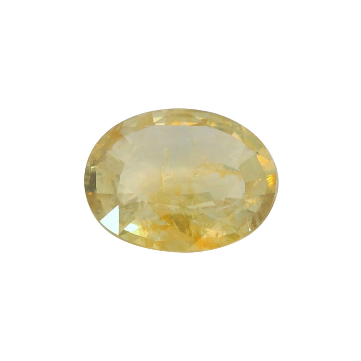 6.93ct Oval Shape Yellow Malawi Sapphire