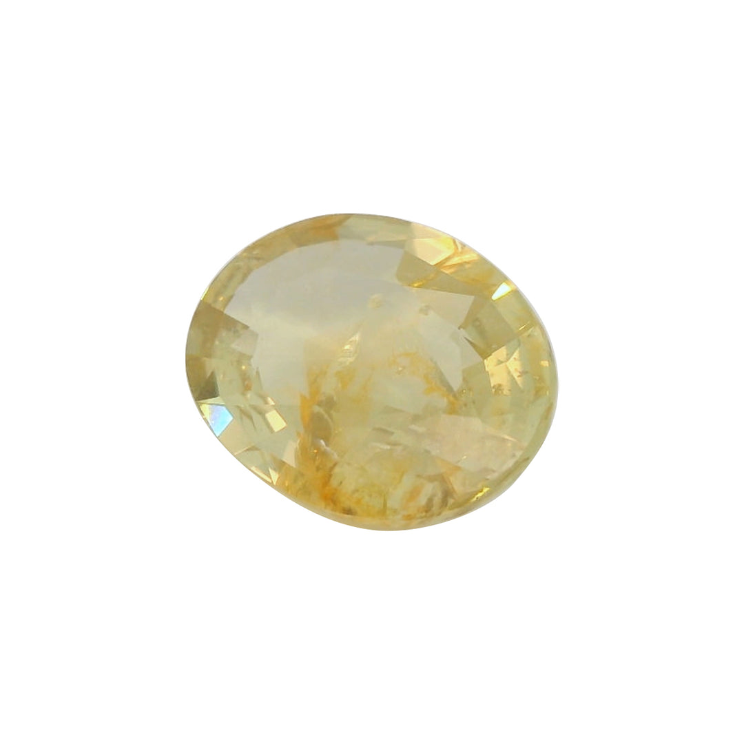 6.93ct Oval Shape Yellow Malawi Sapphire