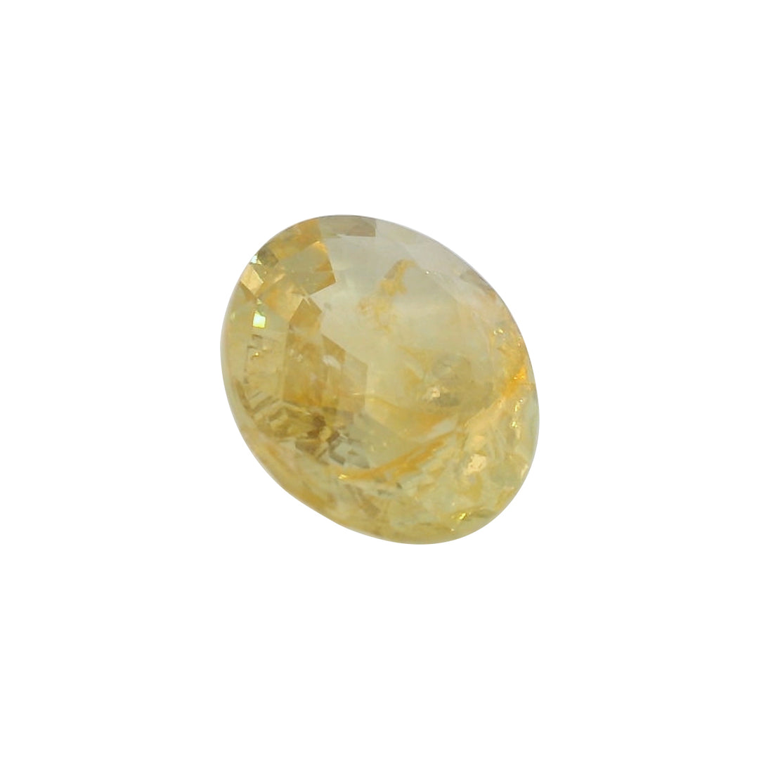 6.93ct Oval Shape Yellow Malawi Sapphire