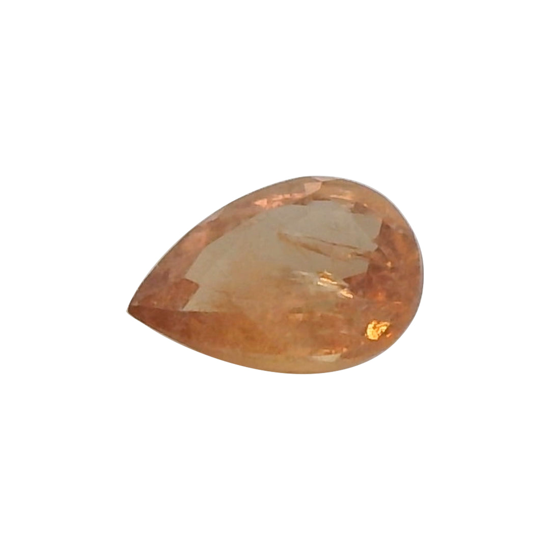 0.72ct Pear Cut Red-Orange Sapphire