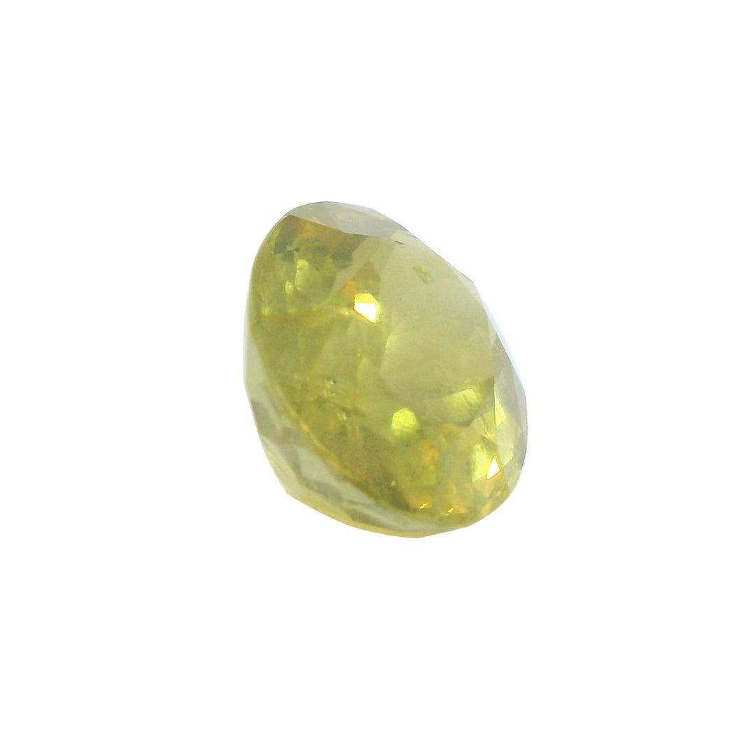 4.75ct Oval Shape Vivid Yellowish Green Sapphire