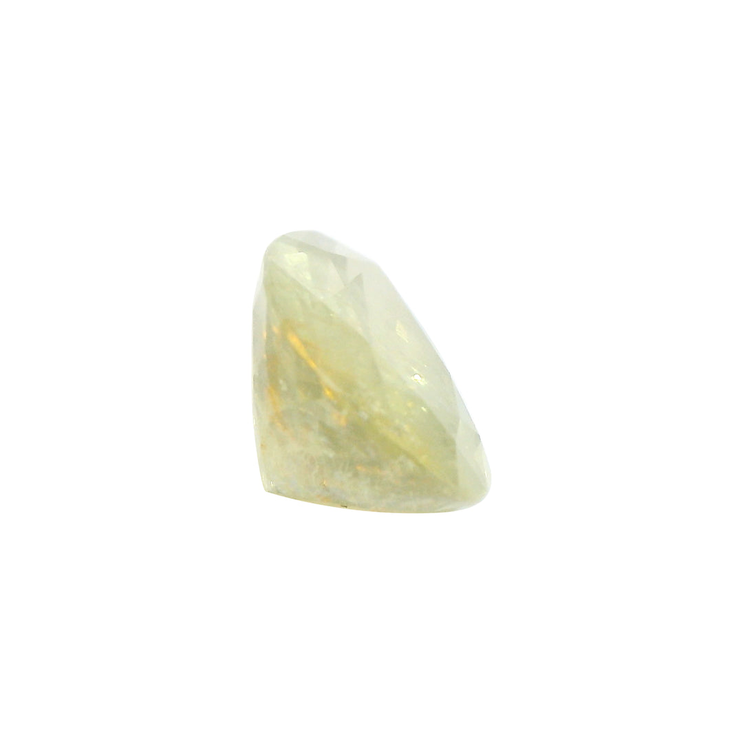 3.65ct Pear Shape Pastel Yellowish Green Sapphire