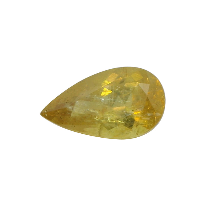 4.01ct Pear Shape Yellow Sapphire