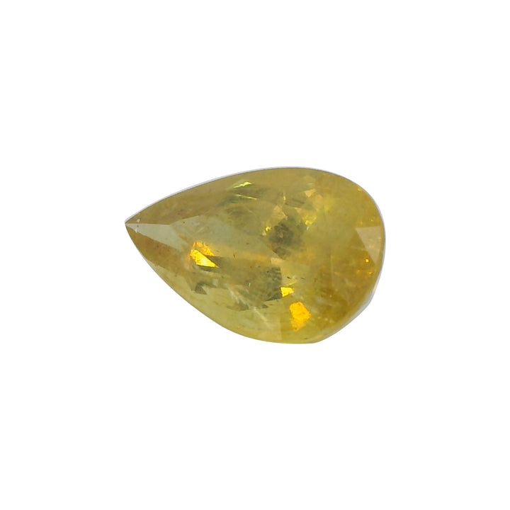 4.01ct Pear Shape Yellow Sapphire