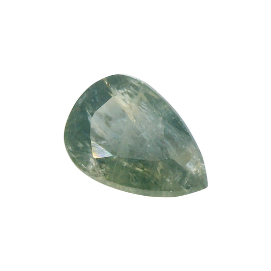 2.95ct Pear Shape Bluish Green Sapphire