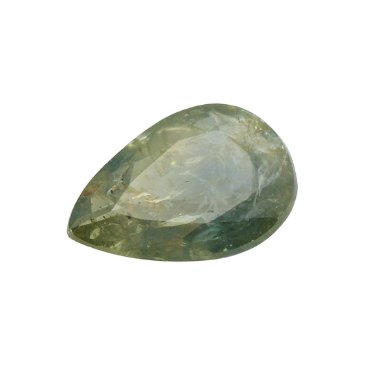 3.27ct Pear Shape Dark Green Sapphire