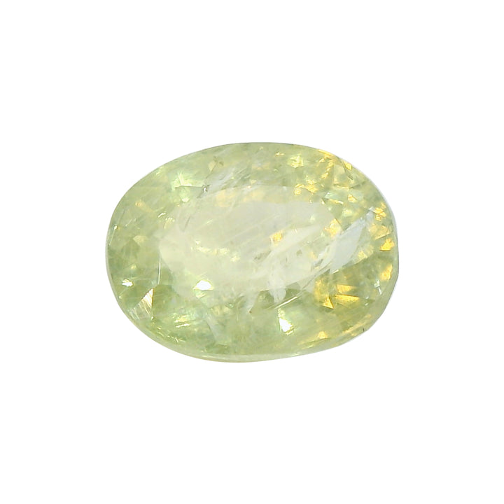 2.82ct Oval Shape Yellowish Green Sapphire