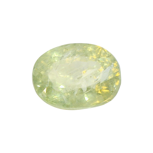 2.82ct Oval Shape Yellowish Green Sapphire