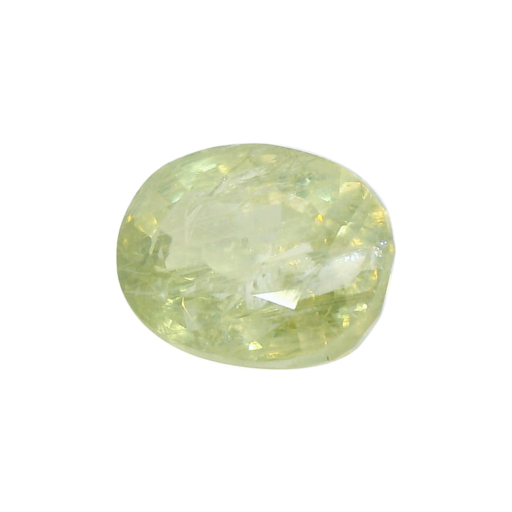 2.82ct Oval Shape Yellowish Green Sapphire