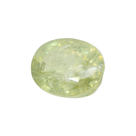 2.82ct Oval Shape Yellowish Green Sapphire