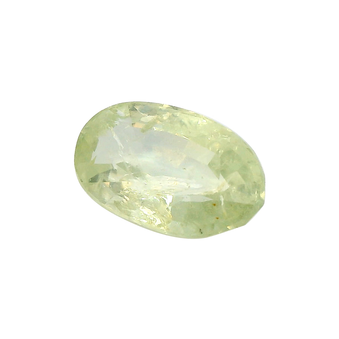 3.73ct Oval Shape Yellowish Green Sapphire