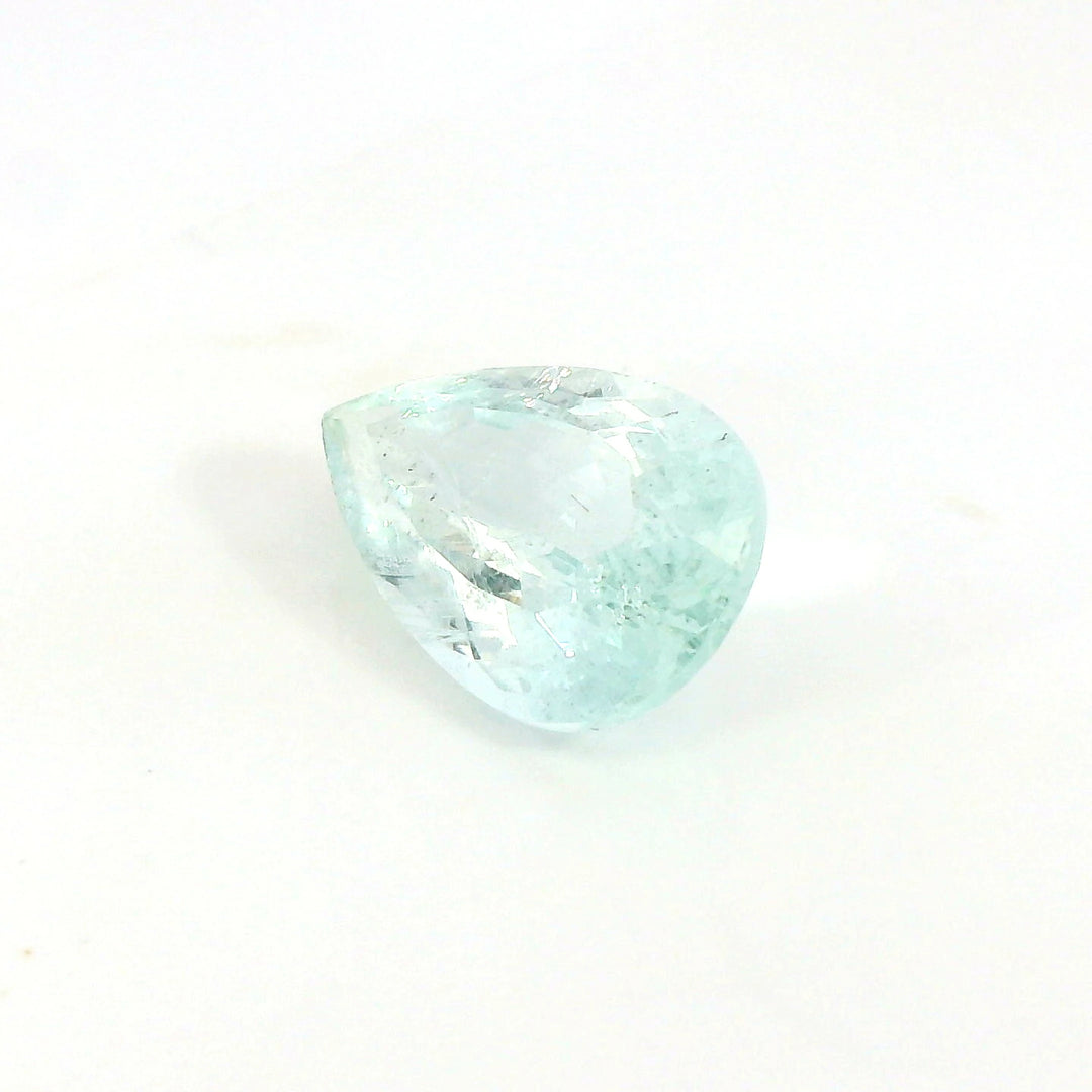 Stunning 5.64ct Pear Light Turquoise Blue Aquamarine