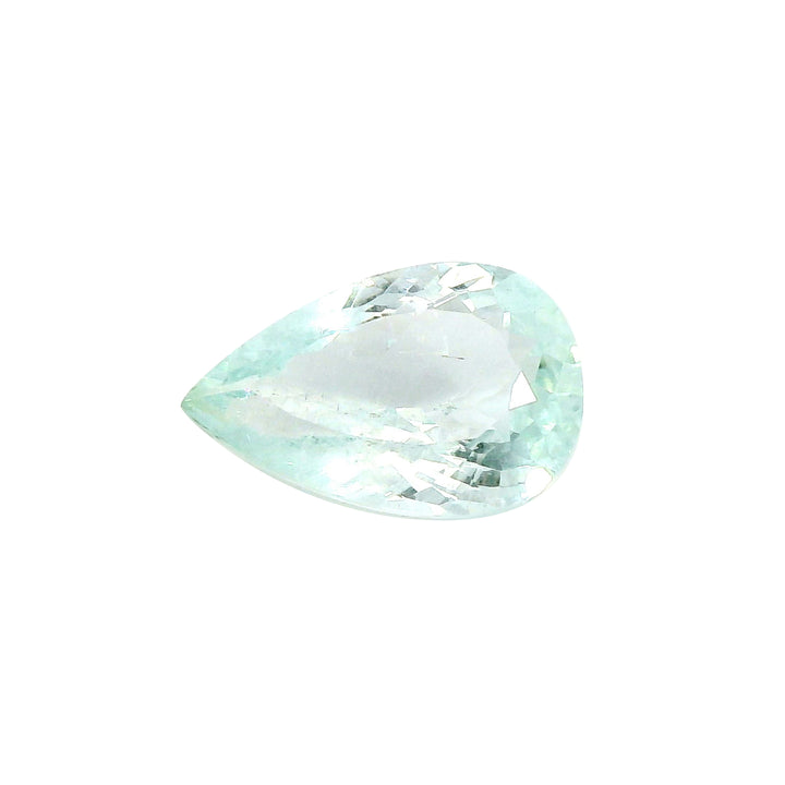 5.64ct Pear Light Greenish Blue Aquamarine