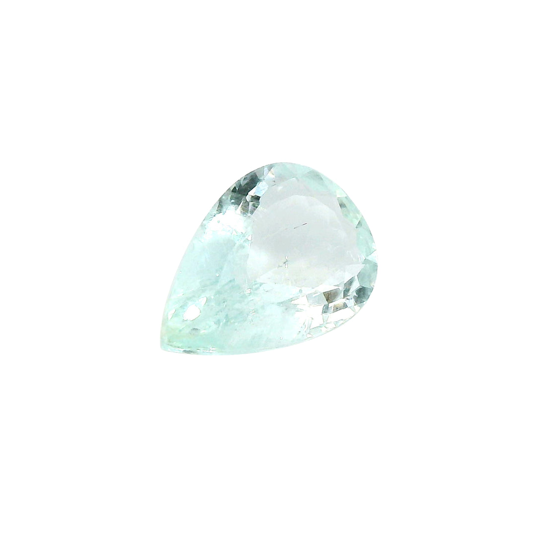 5.64ct Pear Light Greenish Blue Aquamarine