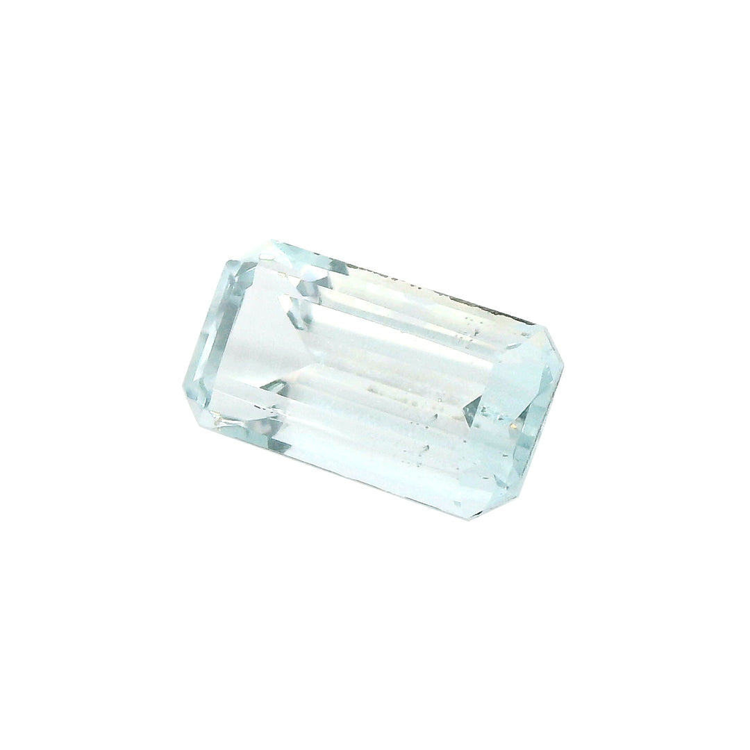 2.07ct Emerald Cut Light Blue Aquamarine