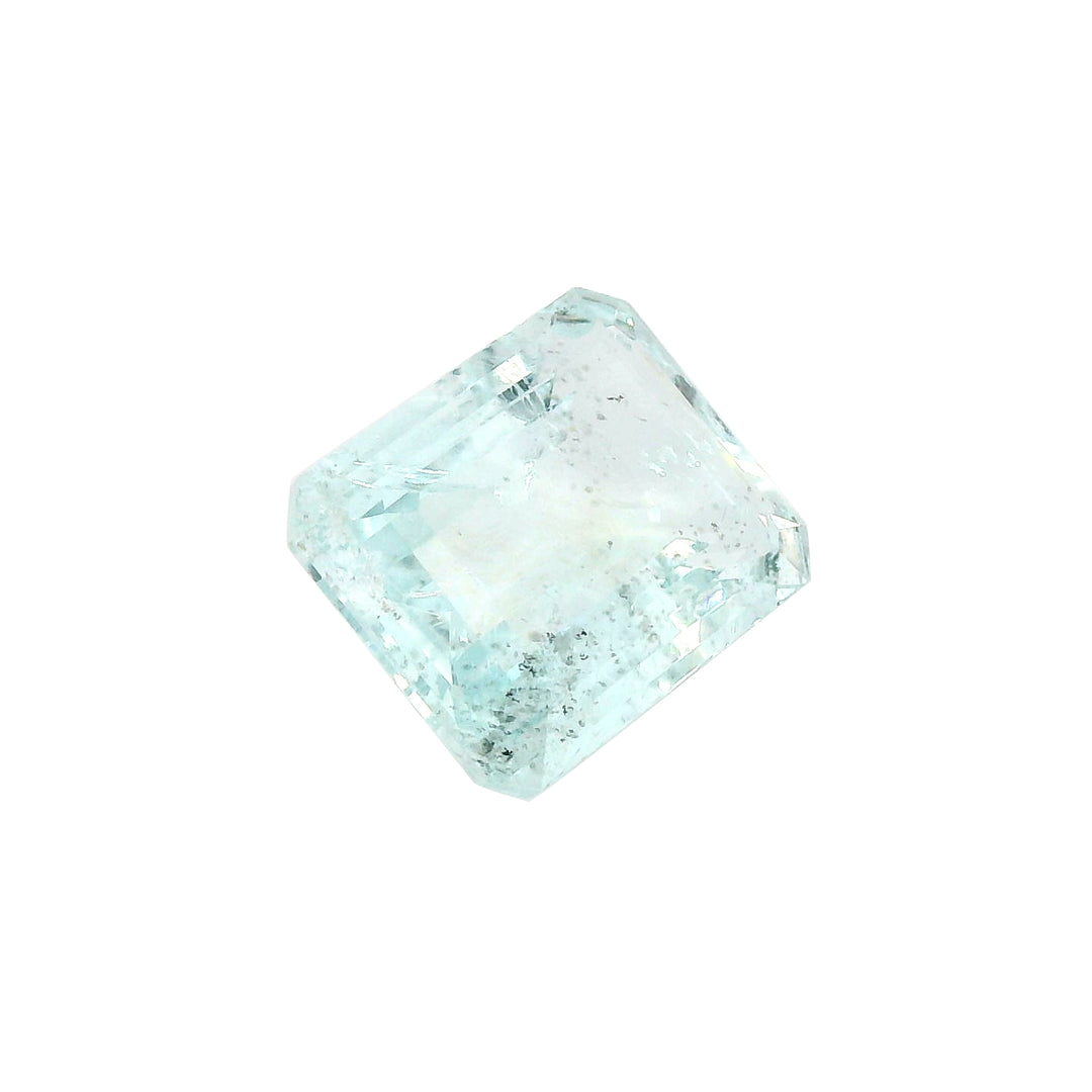 4.88ct Emerald Cut Light Greenish Blue Aquamarine