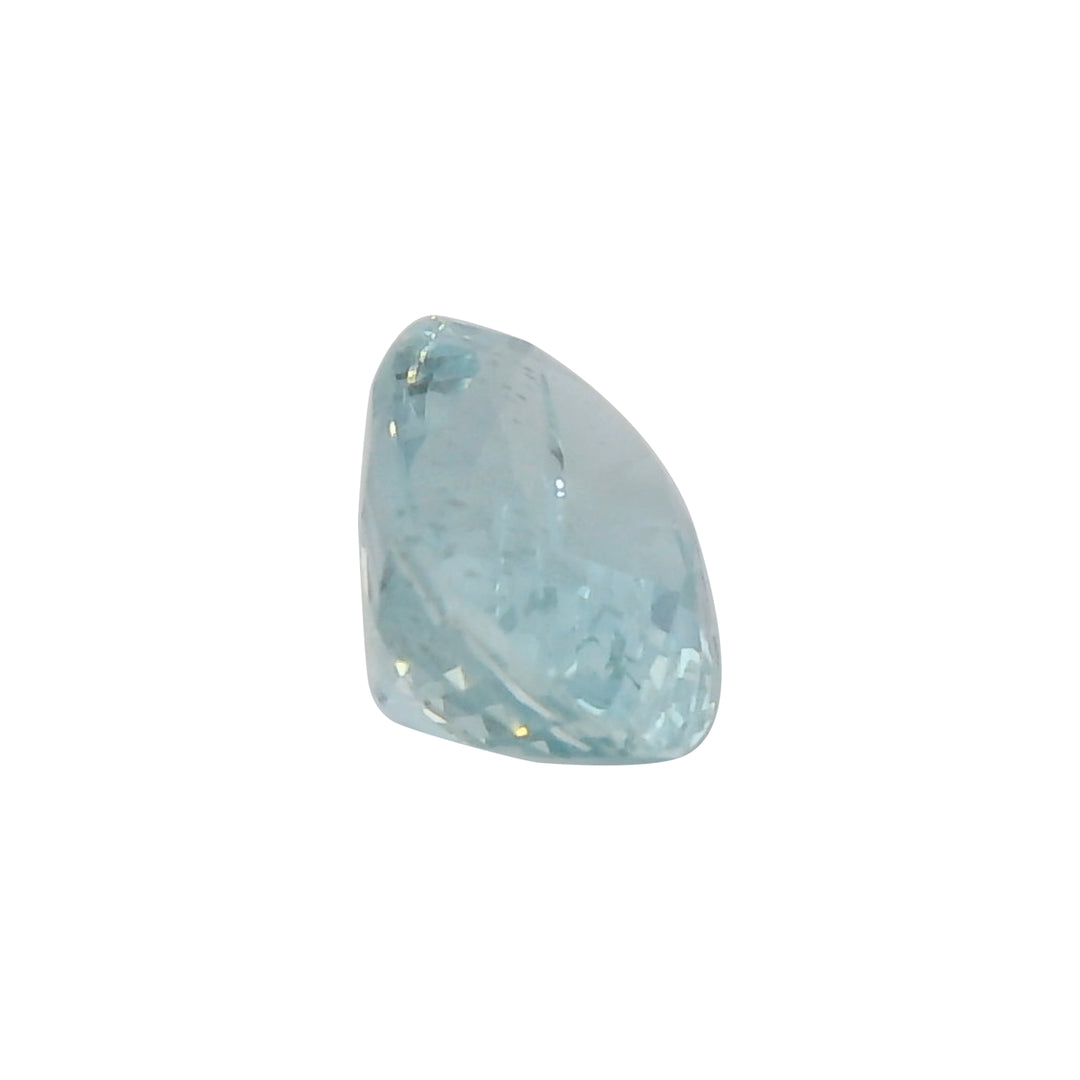 2.43ct Oval Shape Vivid Greenish Blue Aquamarine