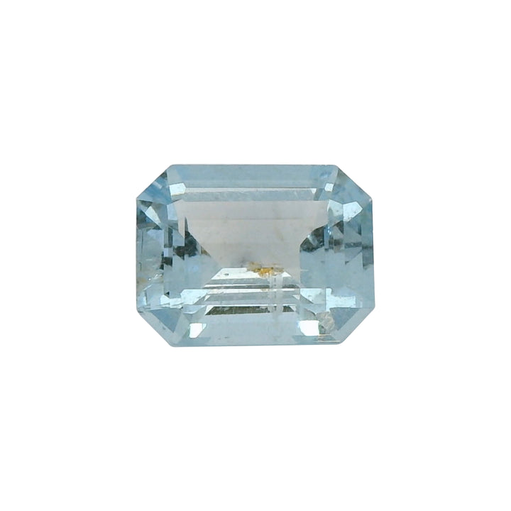 2.03ct Emerald Cut Vivid Greenish Blue Aquamarine