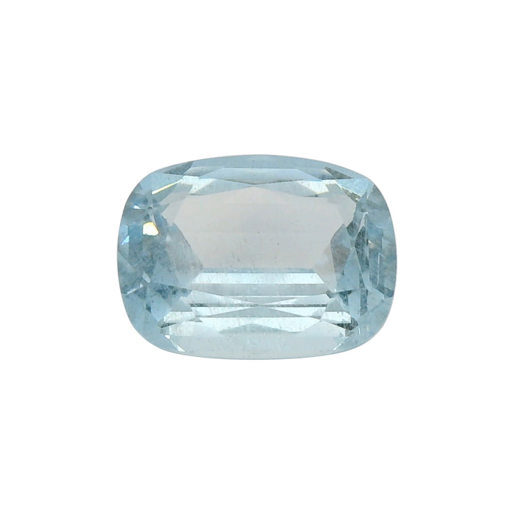 3.89ct Cushion Cut Vivid Greenish Aquamarine