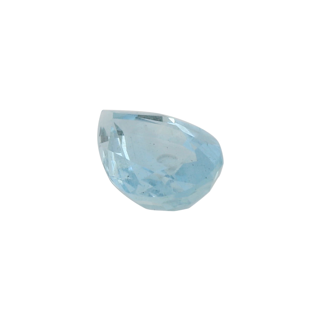 4.51ct Pear Cut Vivid Greenish Blue Aquamarine