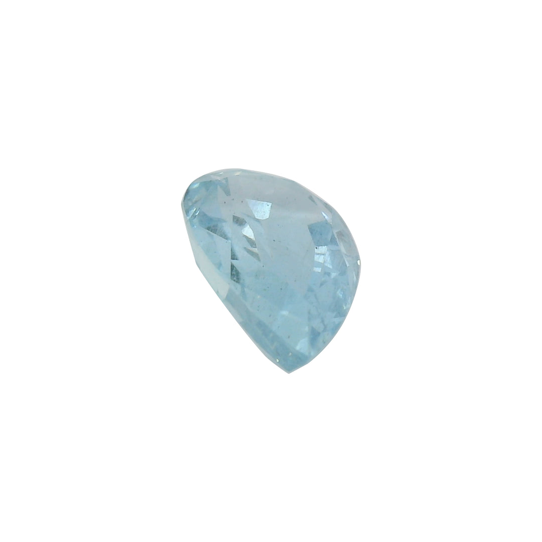 4.51ct Pear Cut Vivid Greenish Blue Aquamarine