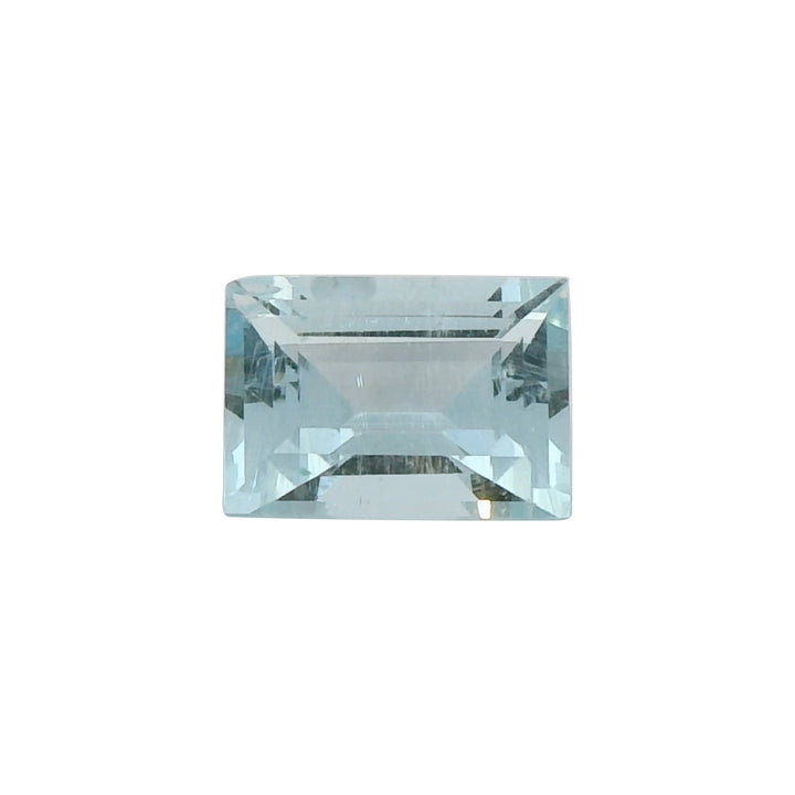 1.34ct Baguette Cut Vivid Greenish Blue Aquamarine