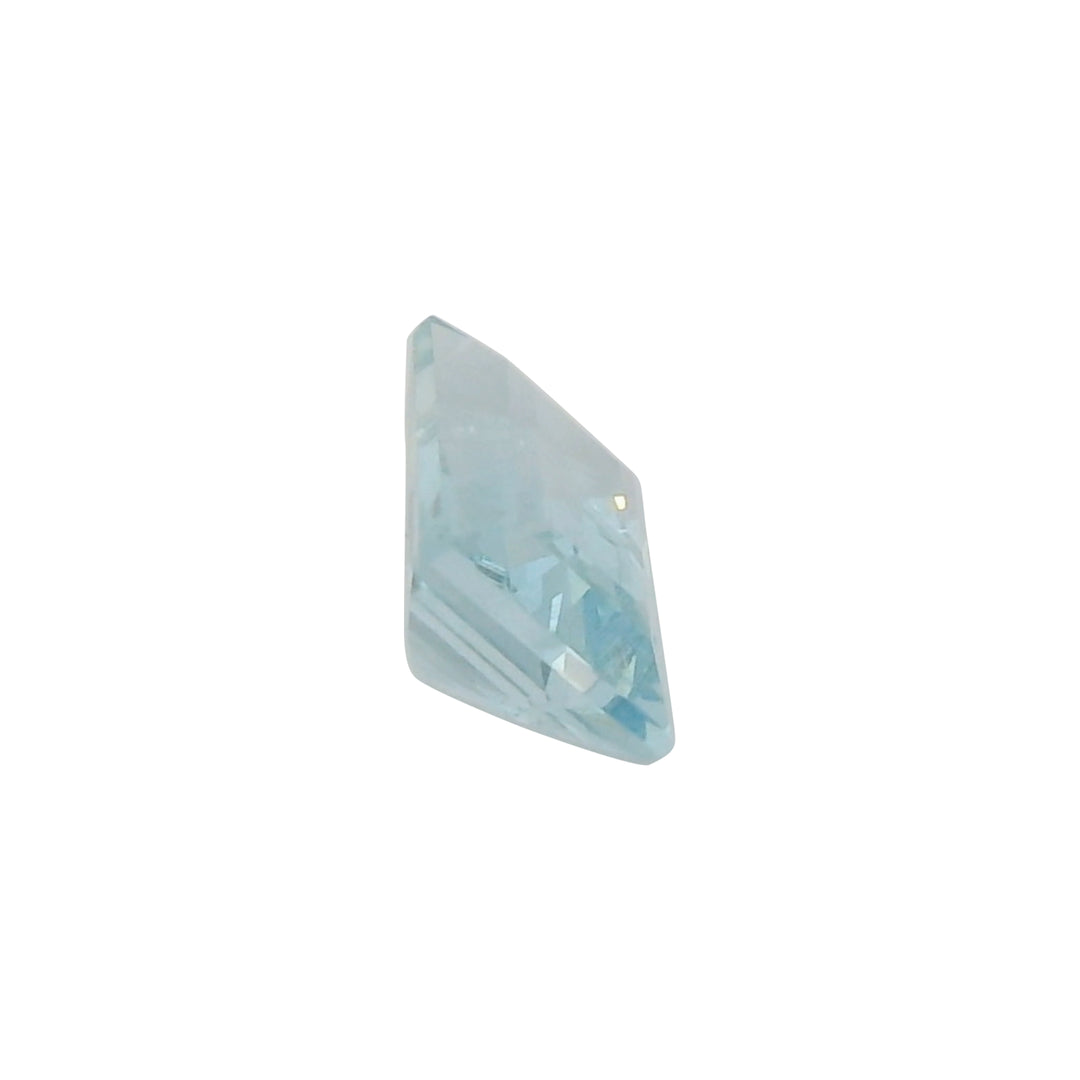 1.34ct Baguette Cut Vivid Greenish Blue Aquamarine