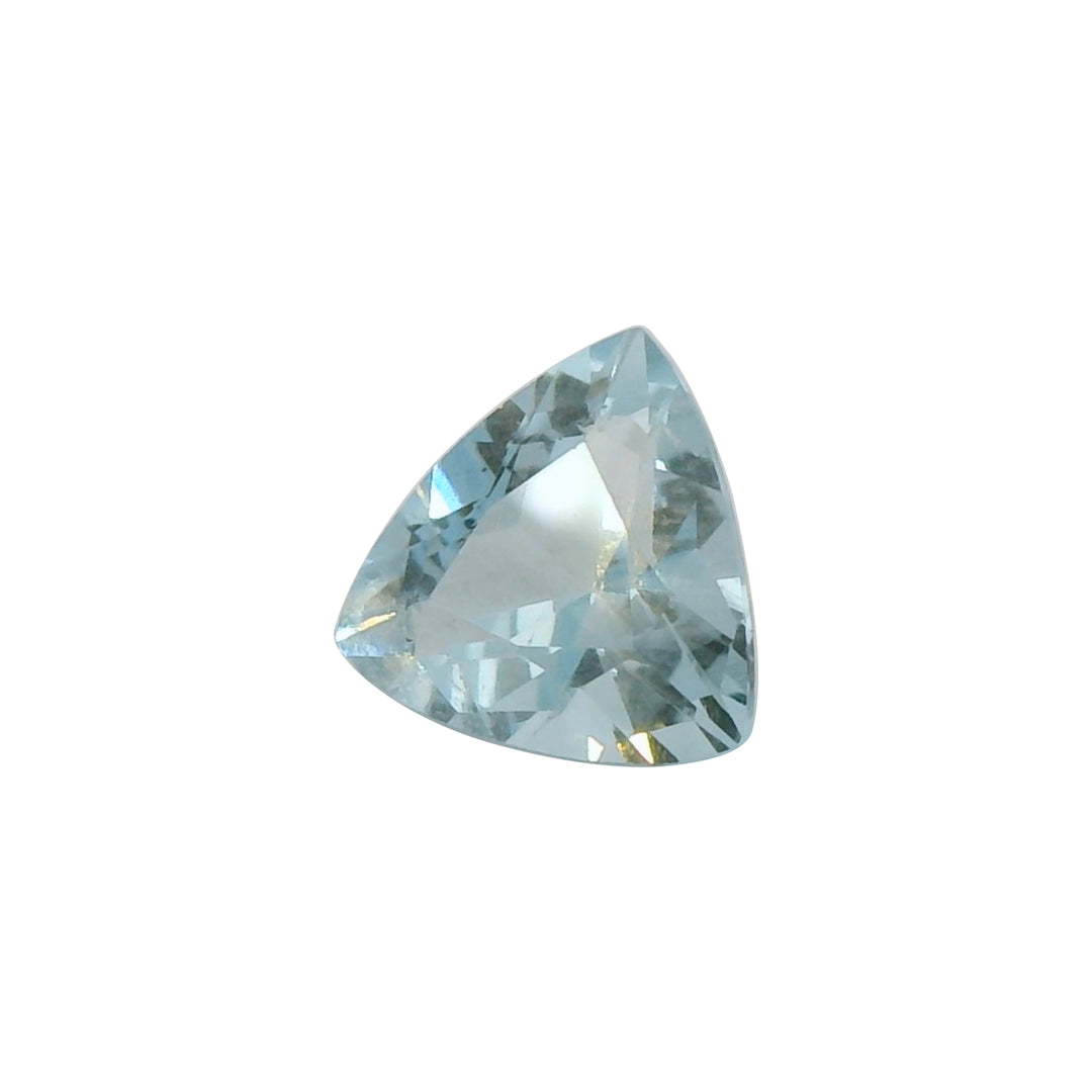 1.43ct Trilliant Cut Vivid Greenish Blue Aquamarine