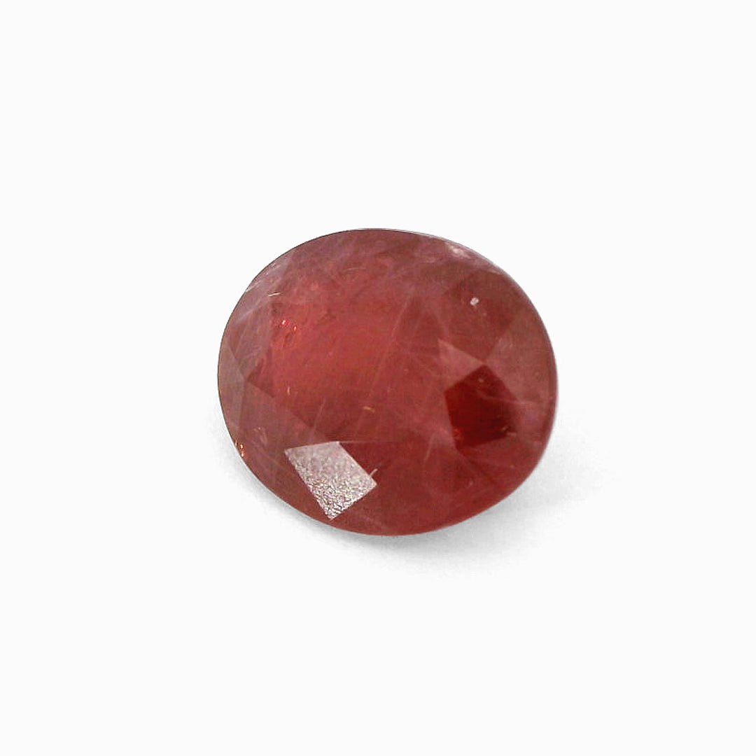 5.21ct Oval Cut Pinkish-Red Ruby Gemstone