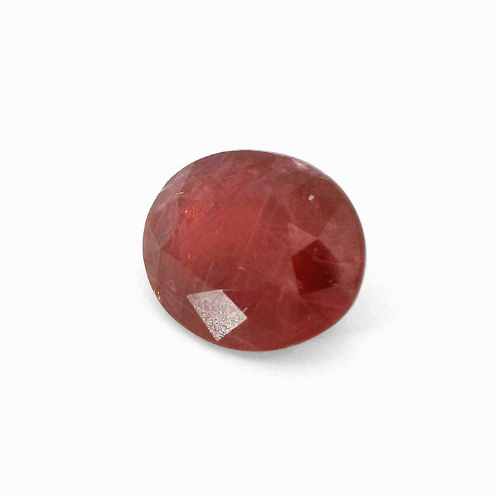 5.21ct Oval Cut Pinkish-Red Ruby Gemstone