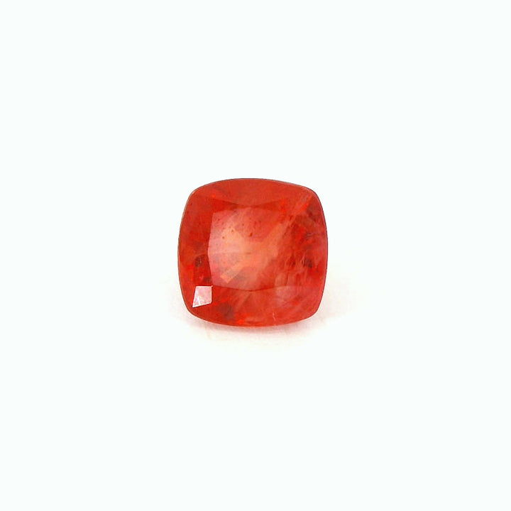 1.38ct Square Cushion Cut Orange-Red Songea Ruby