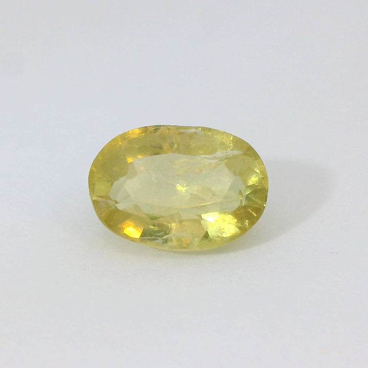 Radiant 1.928ct Oval Shape Greenish Yellow Sapphire