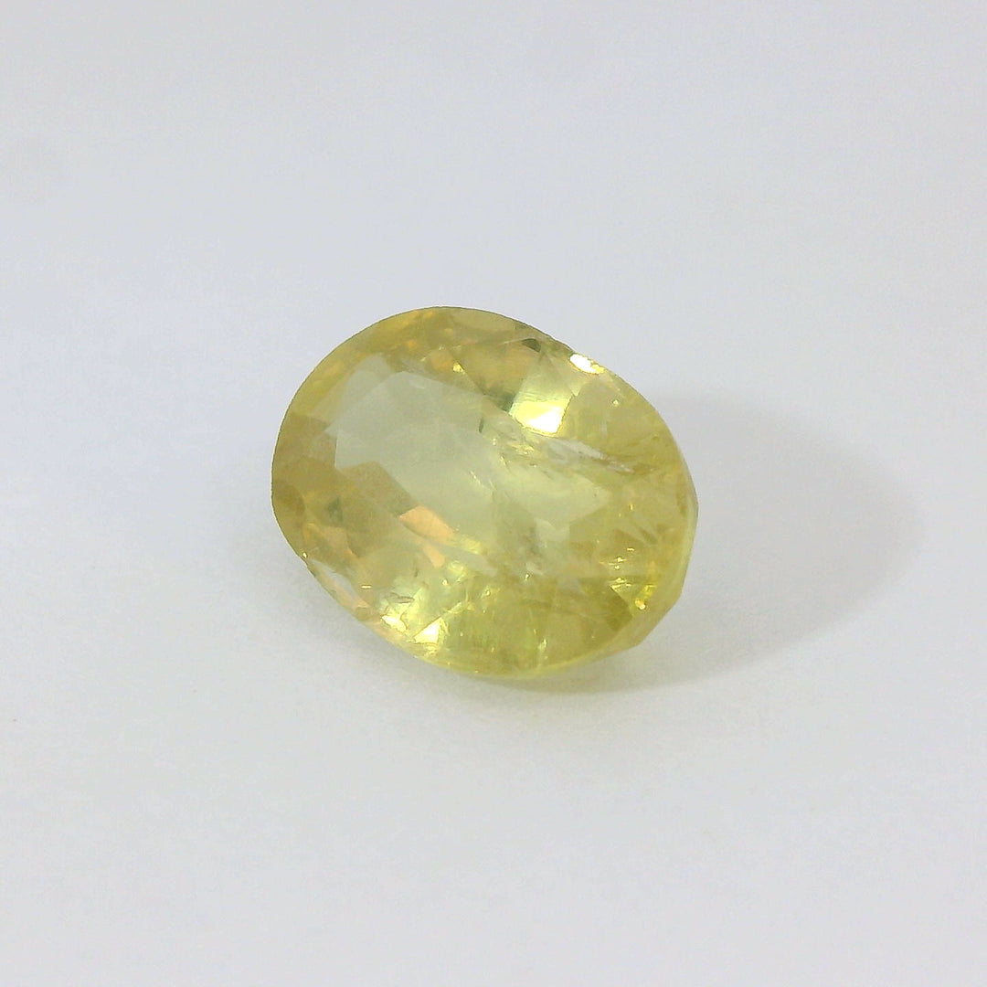 Radiant 1.928ct Oval Shape Greenish Yellow Sapphire