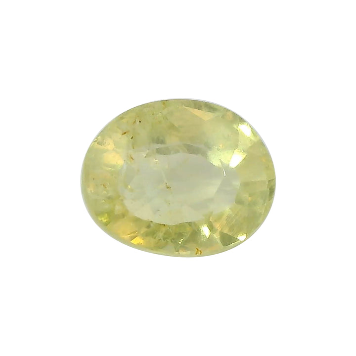 1.76ct Oval Shape Yellowish Green Sapphire