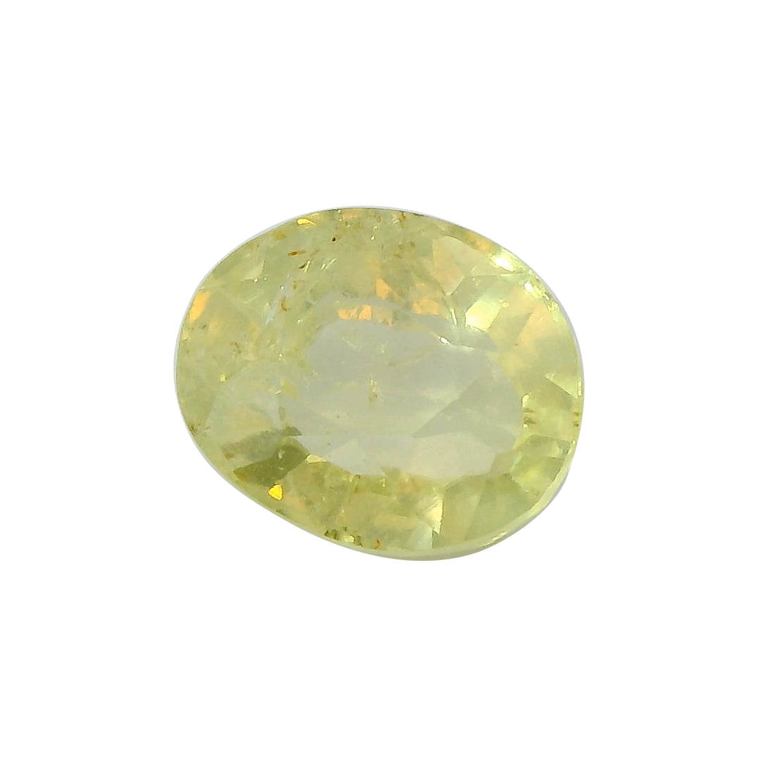 1.76ct Oval Shape Yellowish Green Sapphire