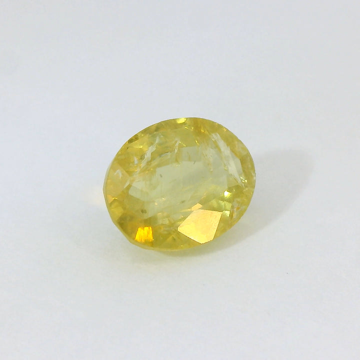 Radiant 1.785ct Oval Shape Greenish Yellow Sapphire