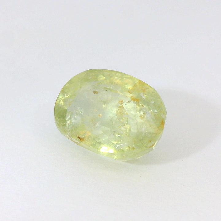 3.577ct Oval Light Pear Green Sapphire