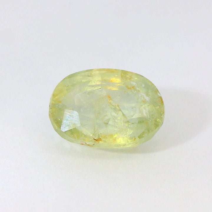 3.577ct Oval Light Pear Green Sapphire