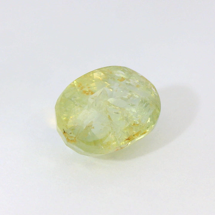 3.577ct Oval Light Pear Green Sapphire